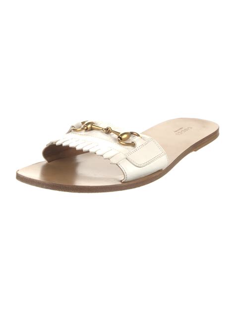 gucci horsebit accent leather slides|Gucci Lady Leather Horsebit Ankle.